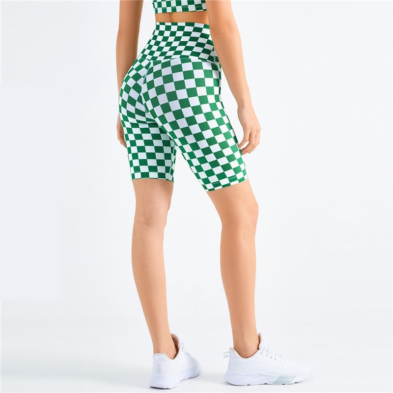 Square Yoga Shorts - Green / S