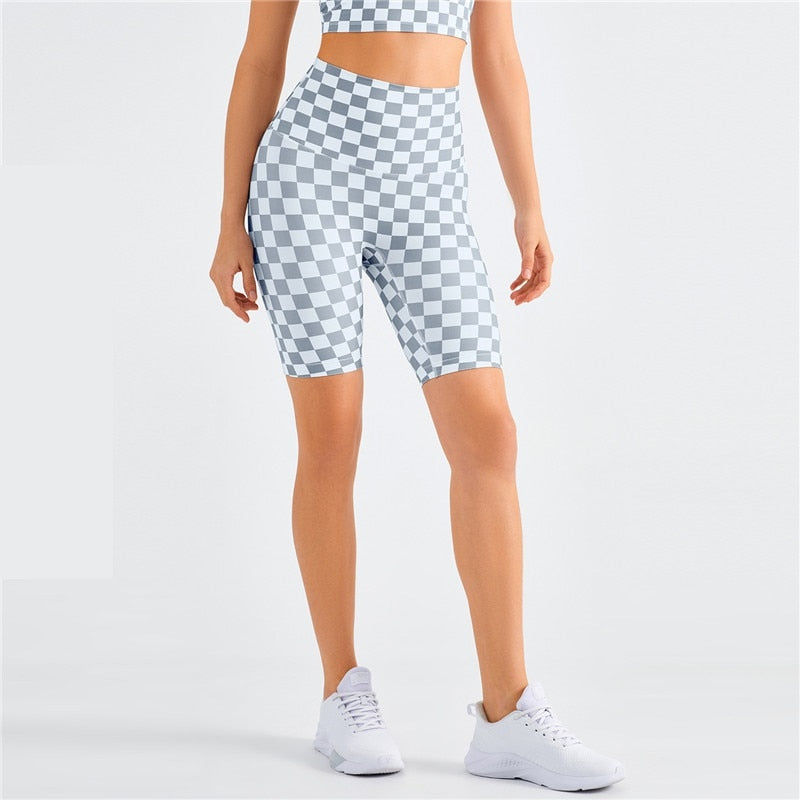 Square Yoga Shorts - Grey / S