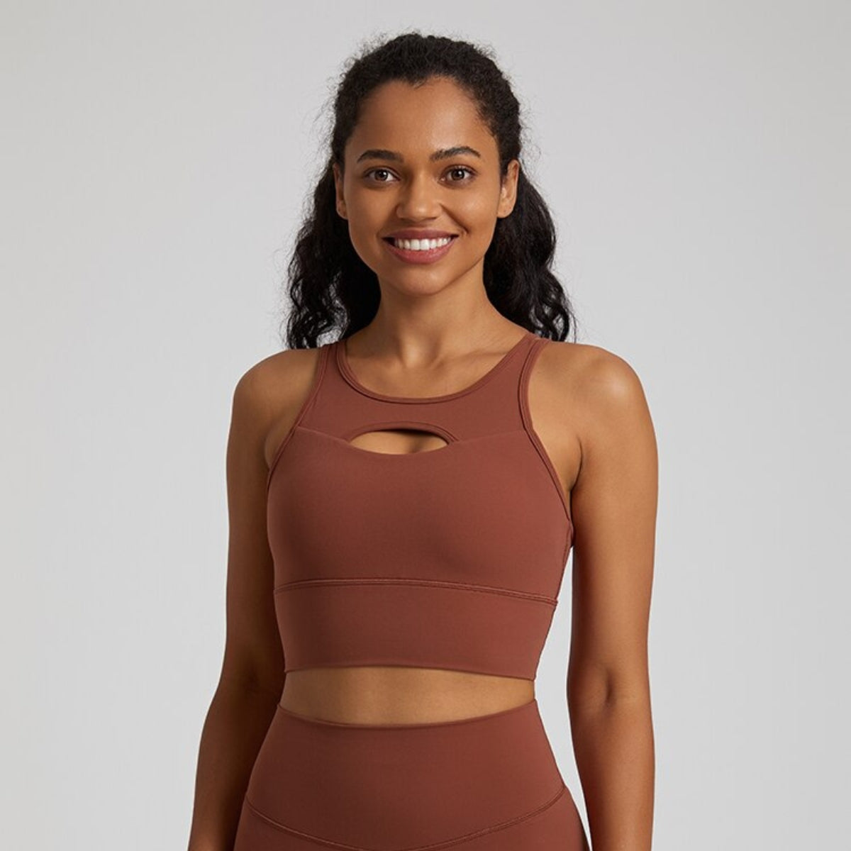 Ujjayi Yoga bra - brown / S