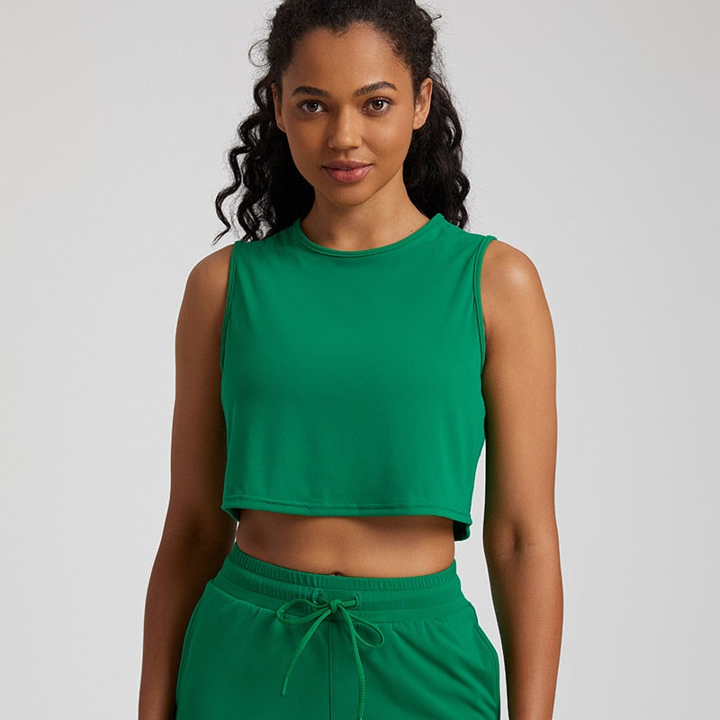 Yoga Nadi tank top - dark green / S