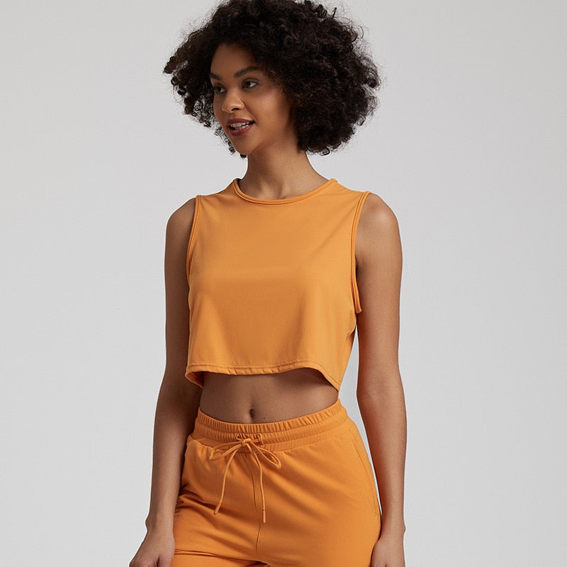 Yoga Nadi tank top - orange / S