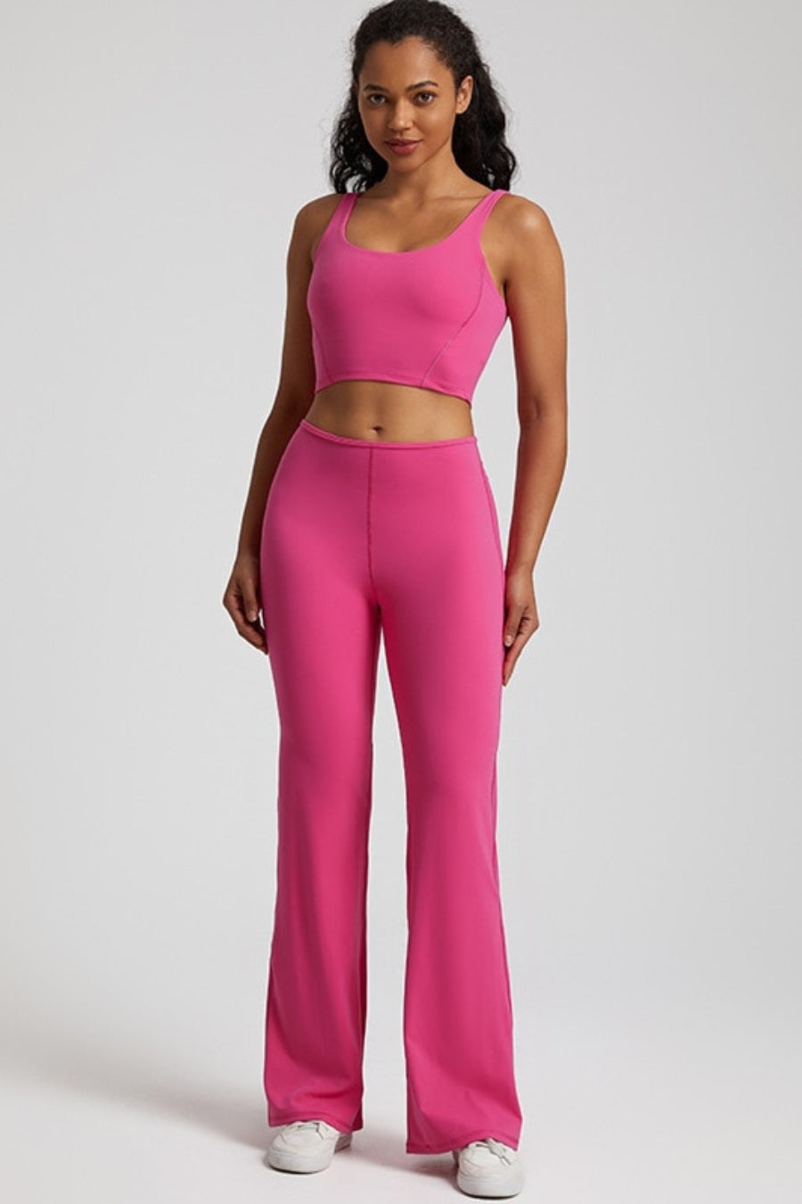 Yoga pants &amp; bra set - dark pink / S