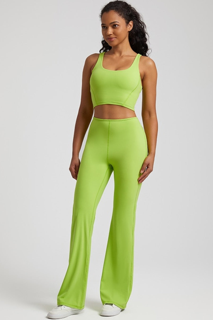 Yoga pants &amp; bra set - light green / S