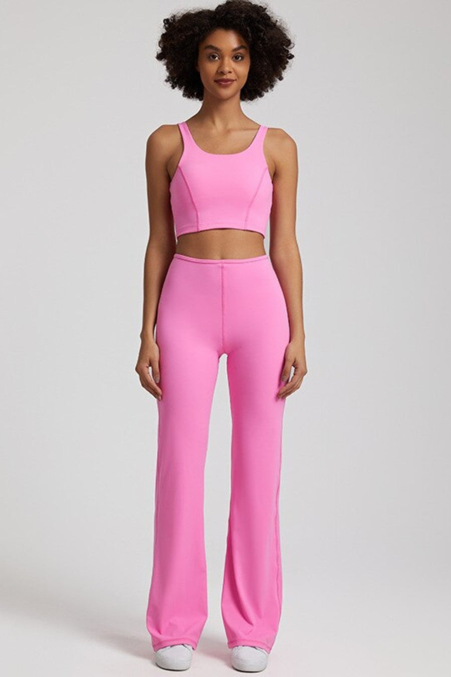 Yoga pants &amp; bra set - light pink / S