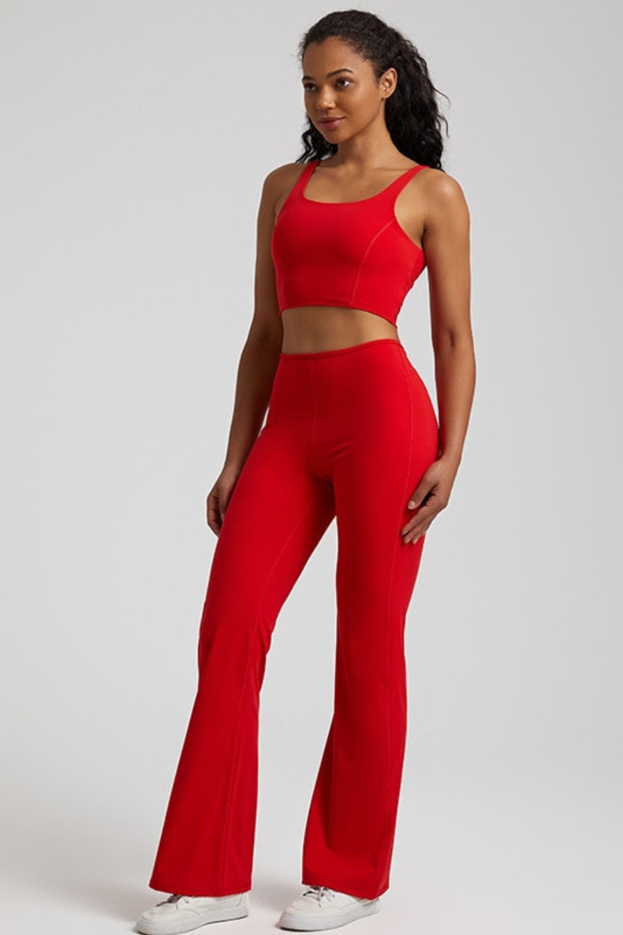 Yoga pants &amp; bra set - red / S