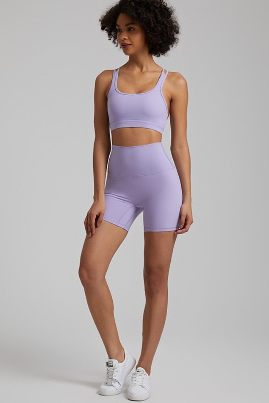 Women's Sat Yoga Set - light purple / S