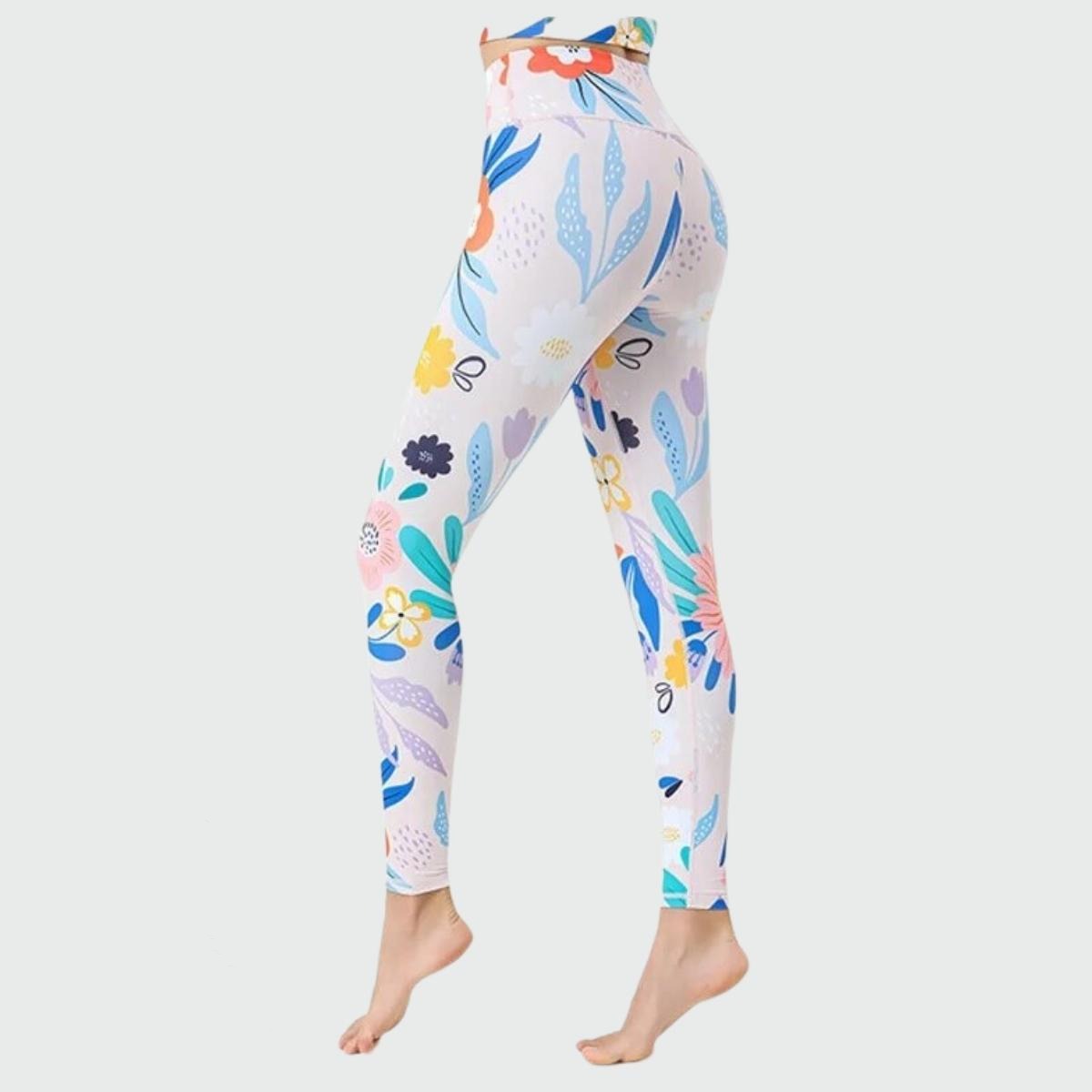 Legging Yoga Flowers - flowers / S