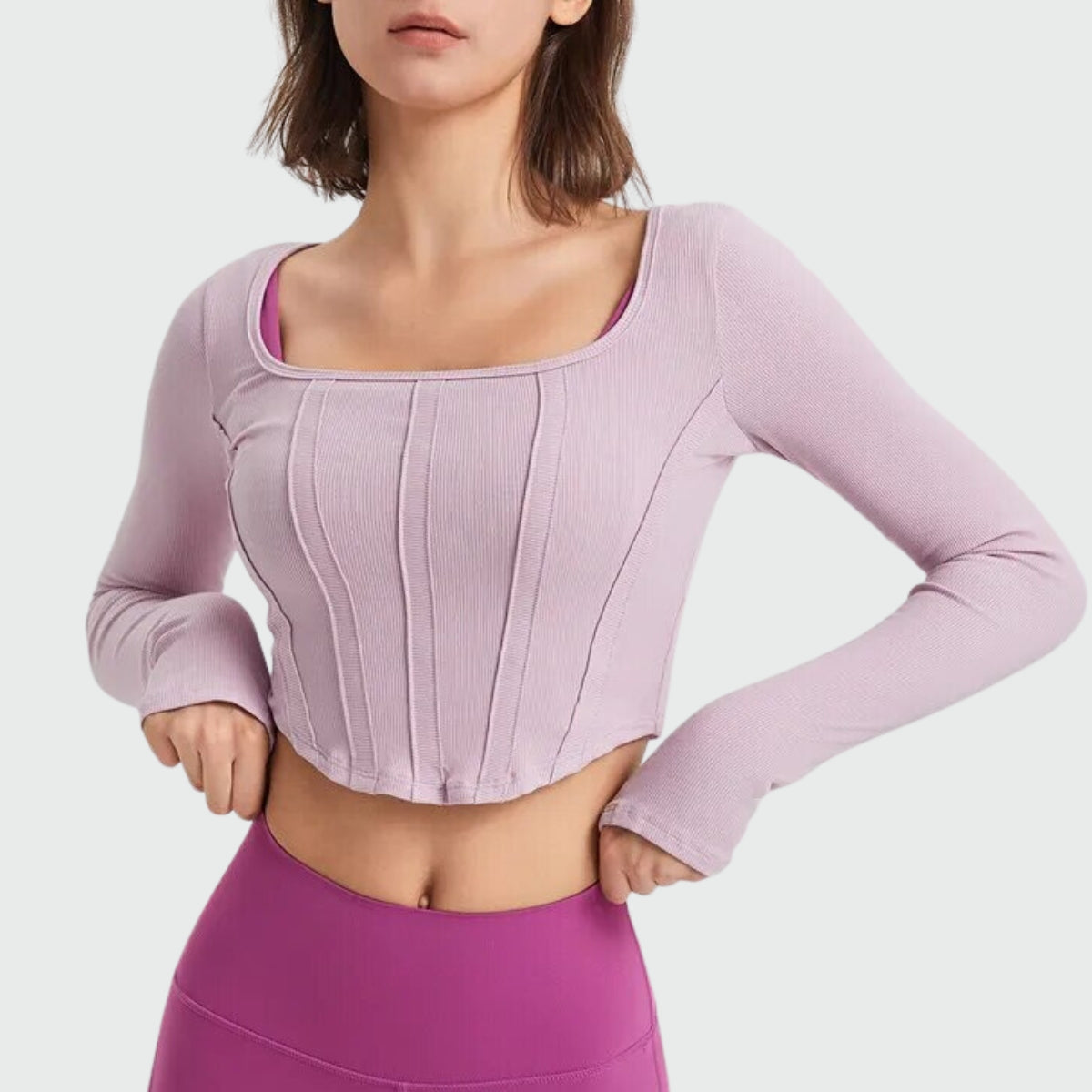 Bodhi Yoga Sweater - light purple / S