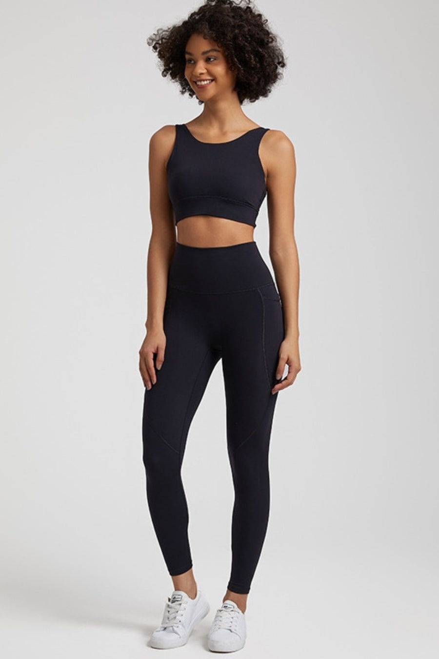 Yoga Legging &amp; Bra set - black / S