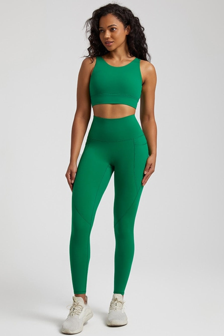 Yoga Legging &amp; Bra set - green / S