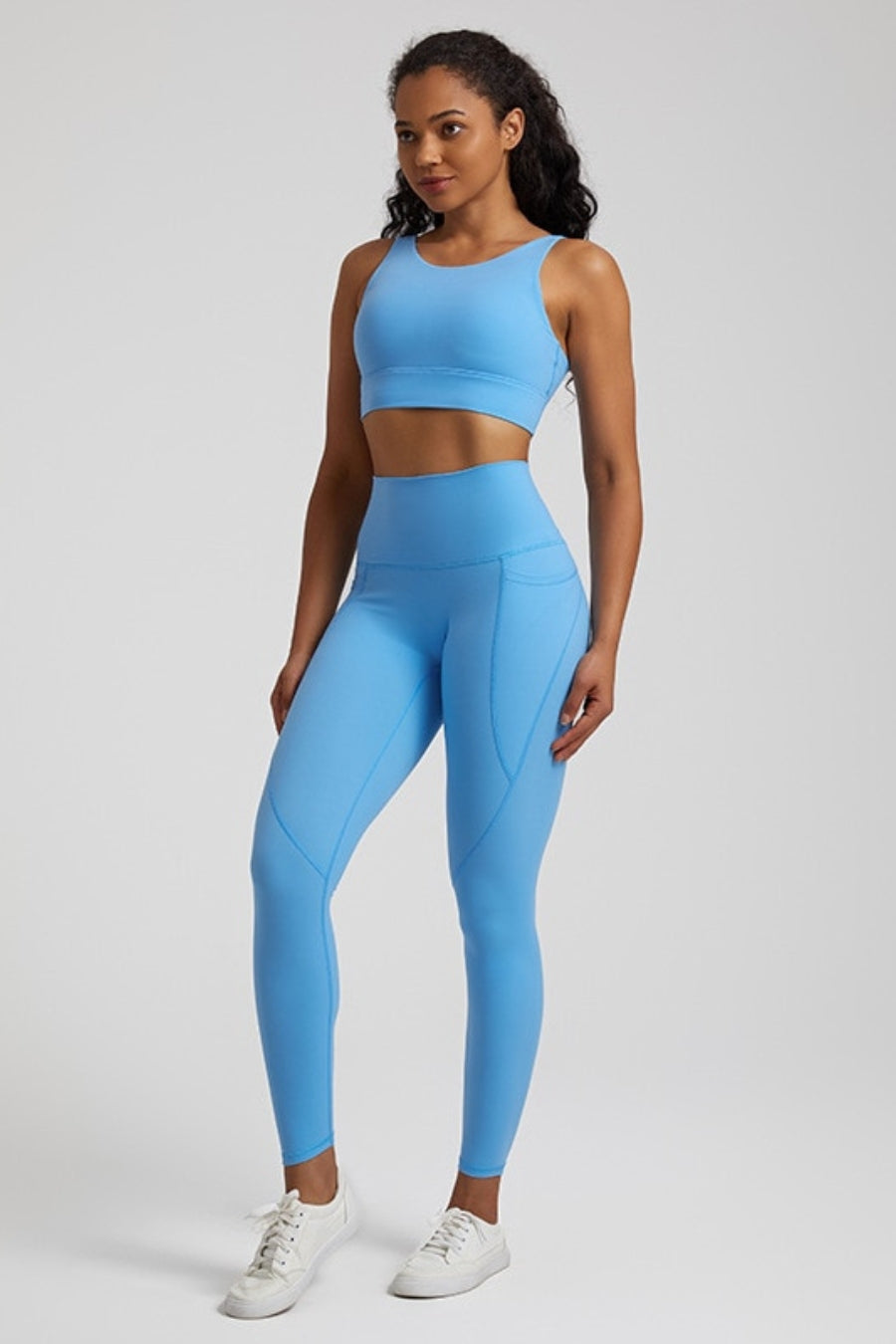 Yoga Legging &amp; Bra set - light blue / S