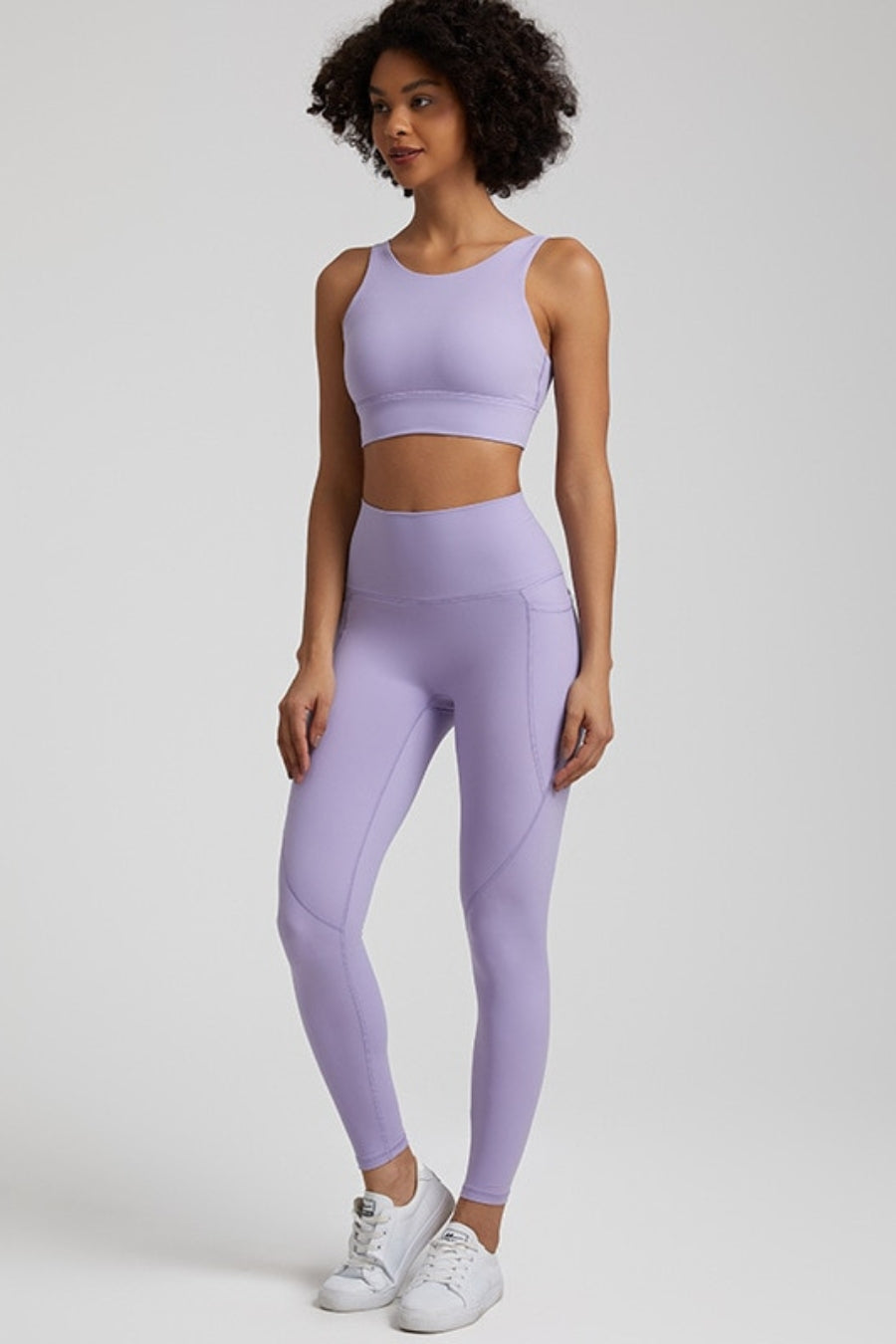 Yoga Legging &amp; Bra set - light purple / S