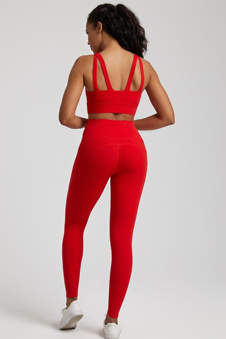 Yoga Legging &amp; Bra set - red / S