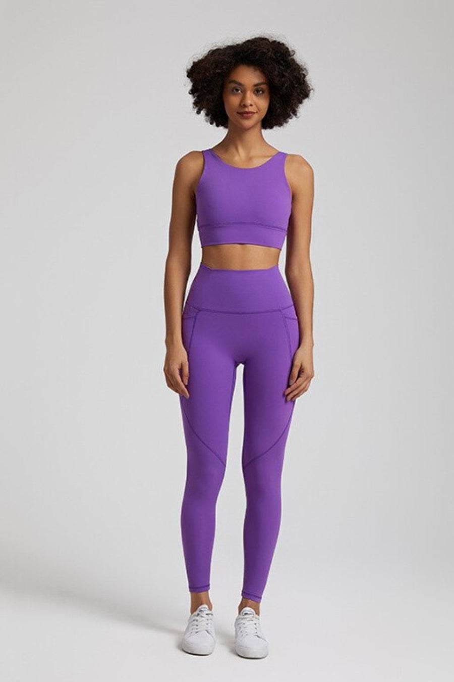 Yoga Legging &amp; Bra set - purple / S