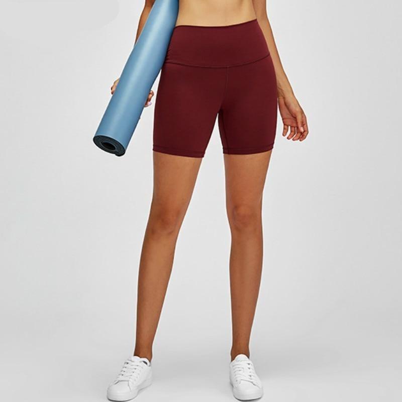 Yoga shorts - Dark red / XS