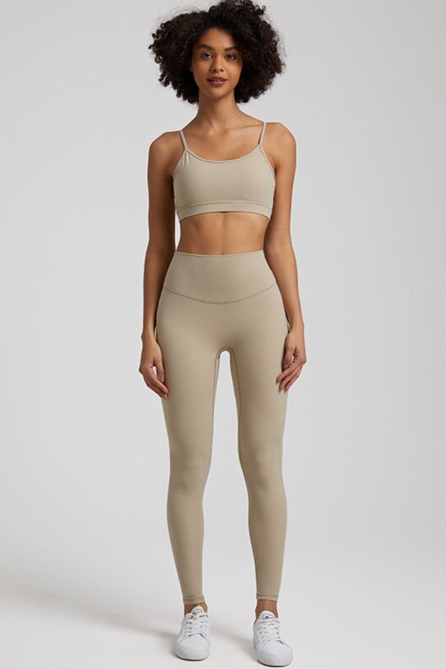 Sexy Women's Yoga Set - beige / S