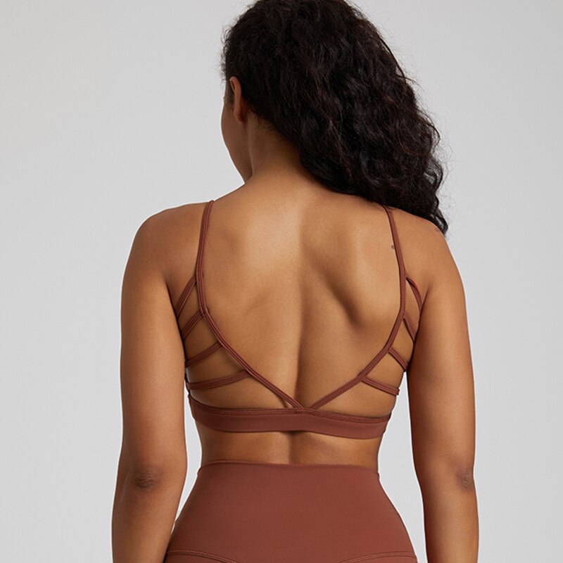 Sexy Yoga bra - Brown / S