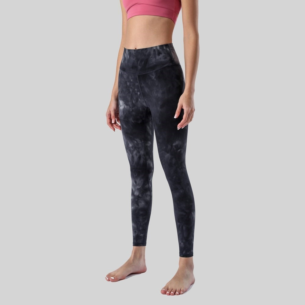 Tie &amp; Dye Yoga Legging - grey / XS