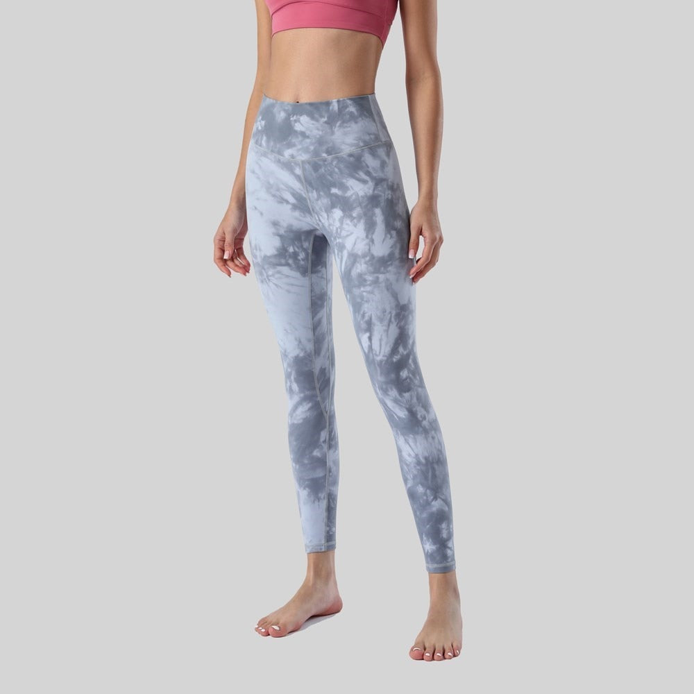 Tie &amp; Dye Yoga Legging - light grey / XS