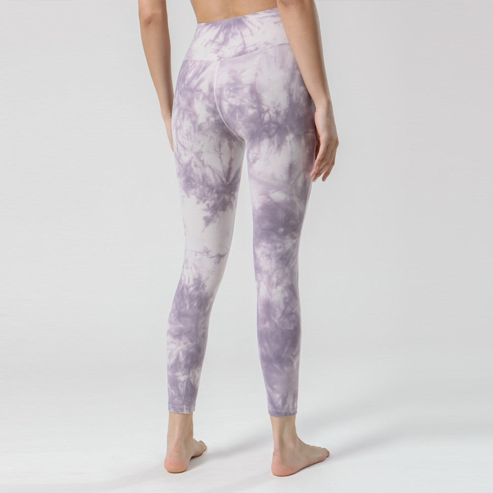 Tie &amp; Dye Yoga Legging - light purple / XS