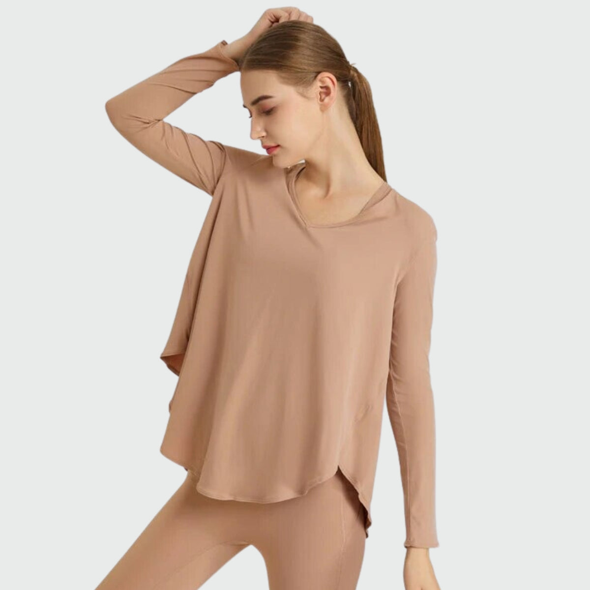 Ample Yoga Sweater - brown / XS