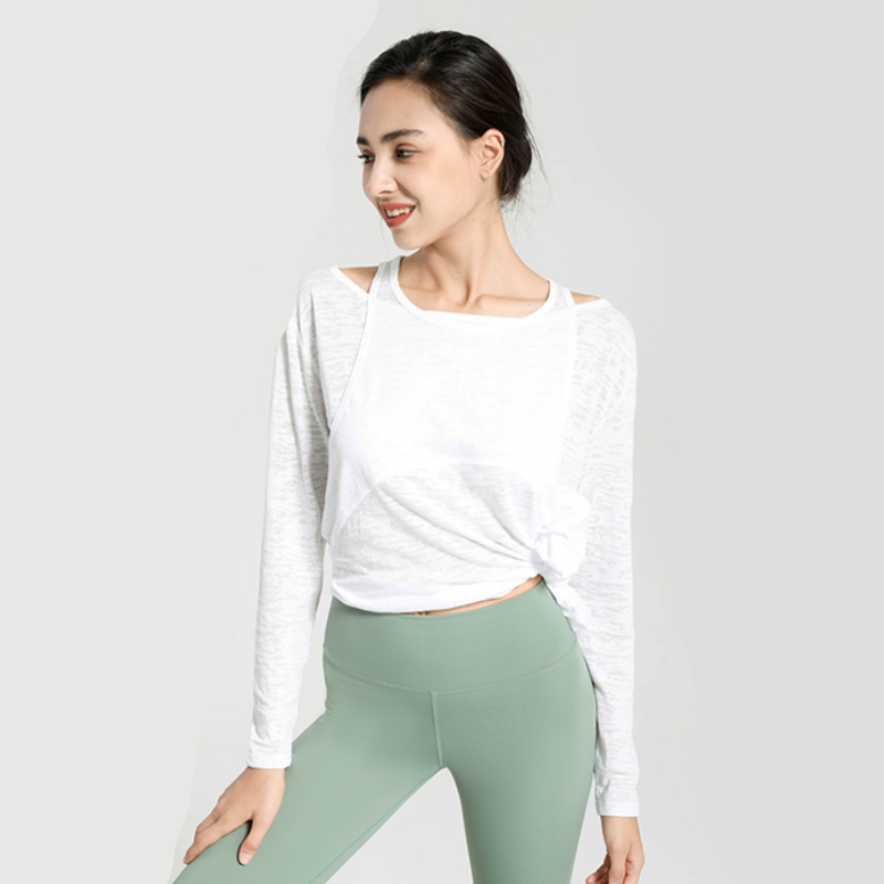 Semi-transparent Yoga Sweater - White / S