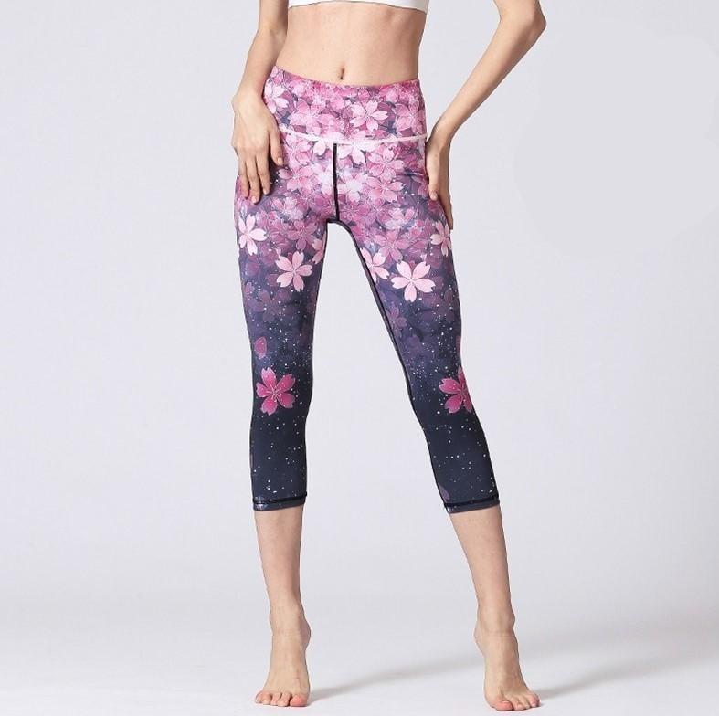 Yoga Legging Sakura flower pattern