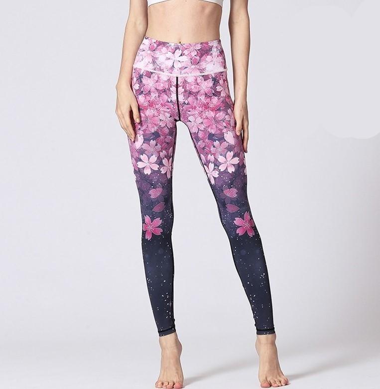 Yoga Legging Sakura flower pattern