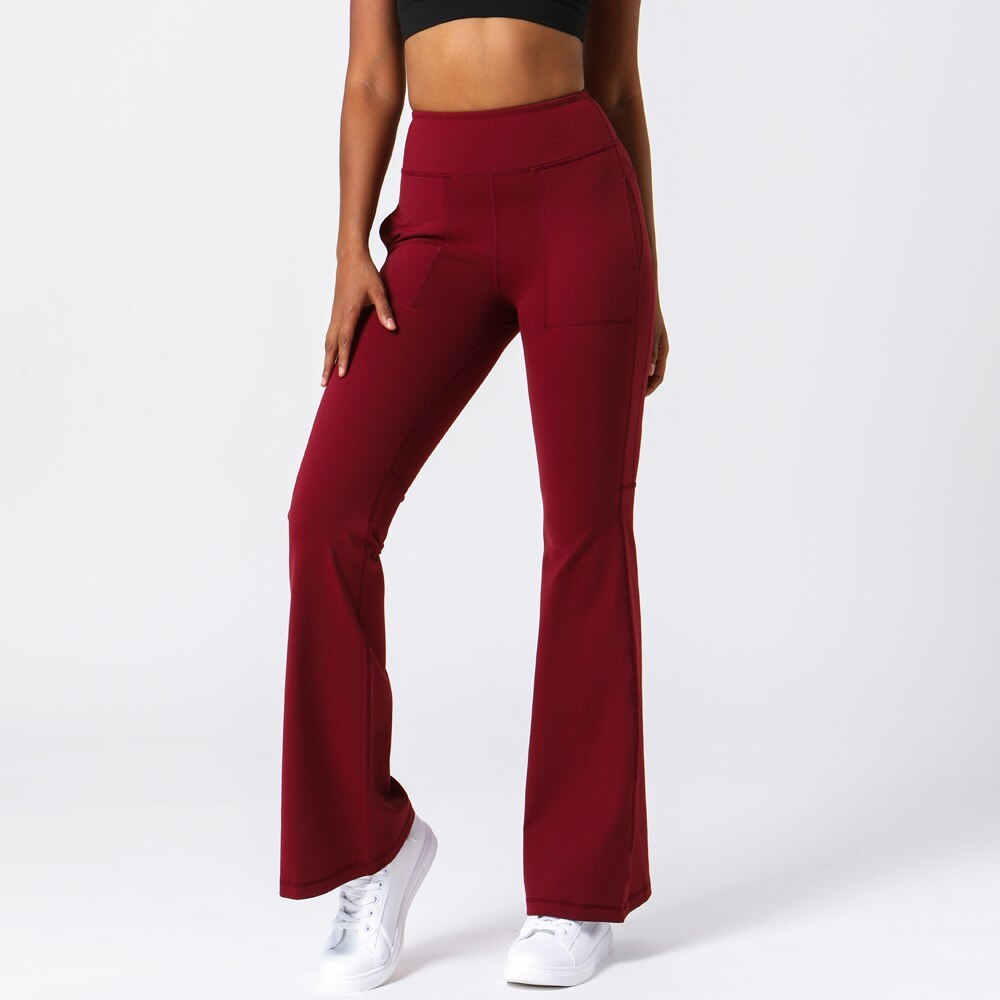 Women's Modern Yoga Pants - red / S