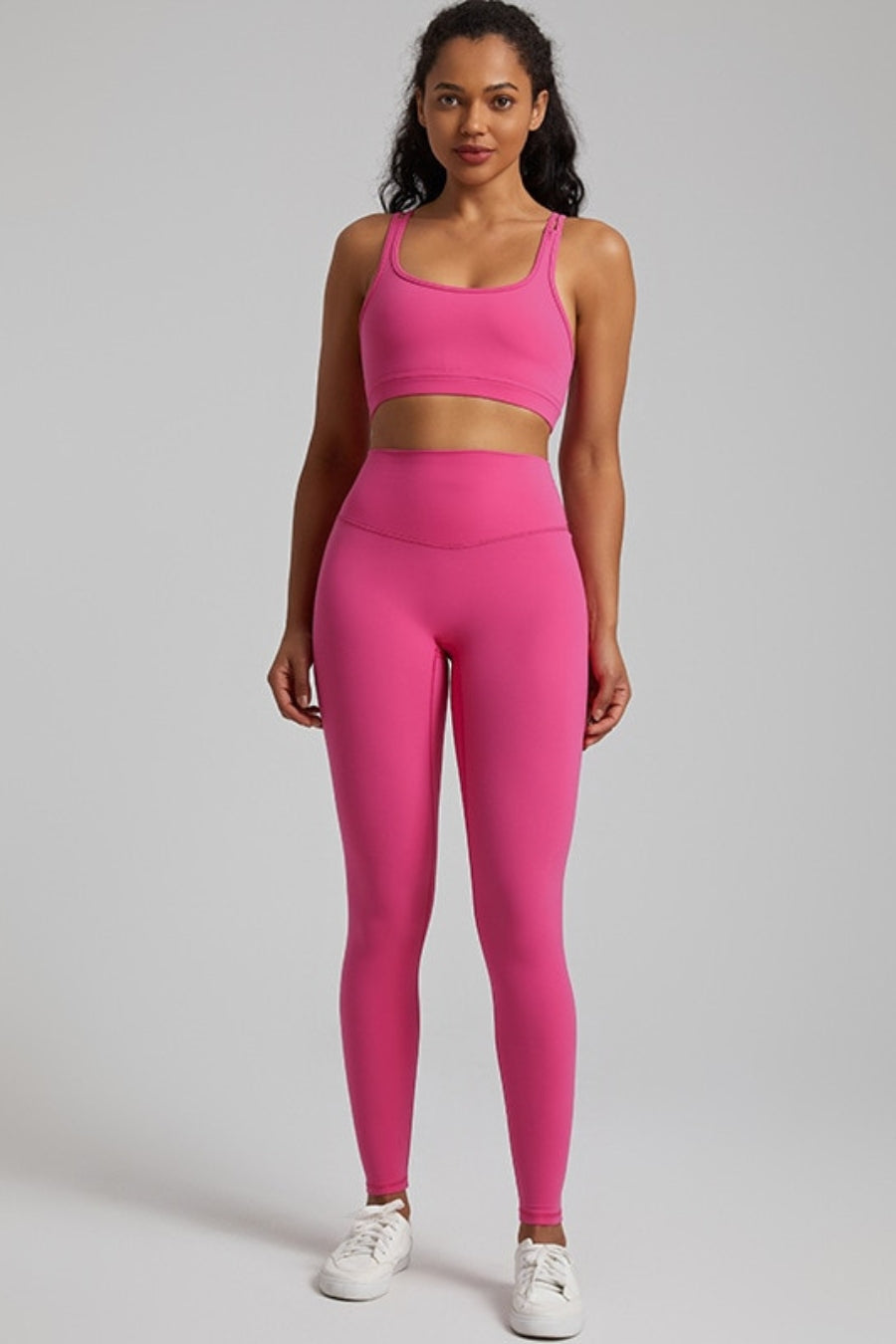 Satnam women's yoga set - dark pink / S