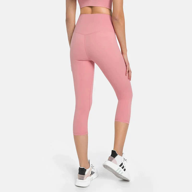 Yoga Legging Short - light pink / XS