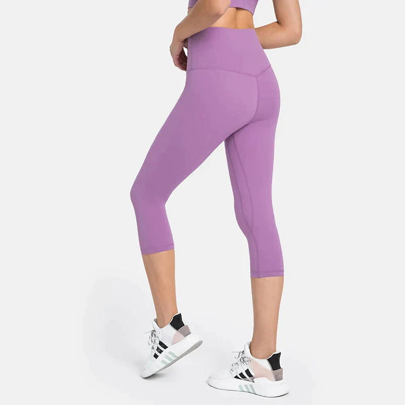 Yoga Legging Short - purple / XS