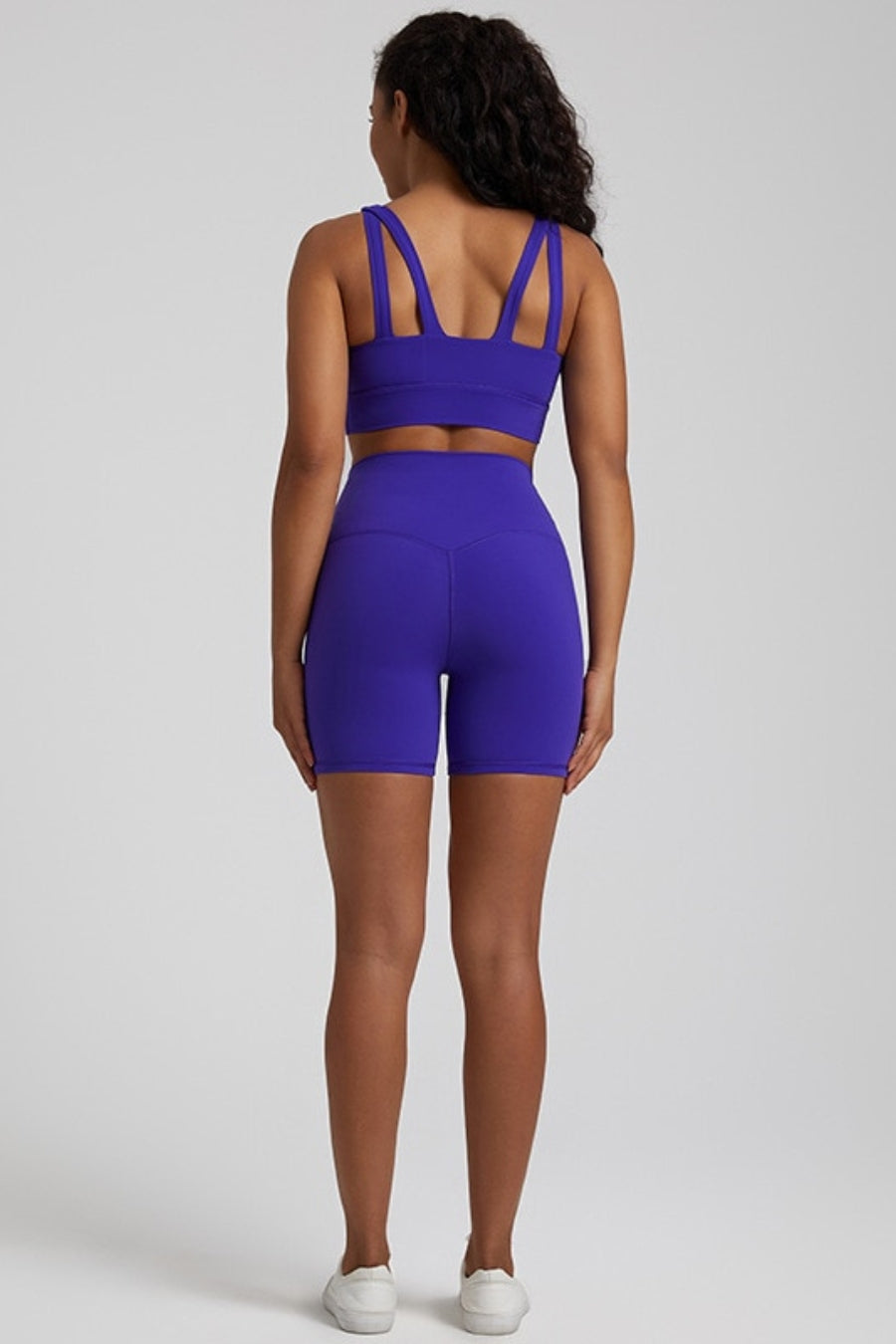 Yoga shorts &amp; bra set - dark blue / S