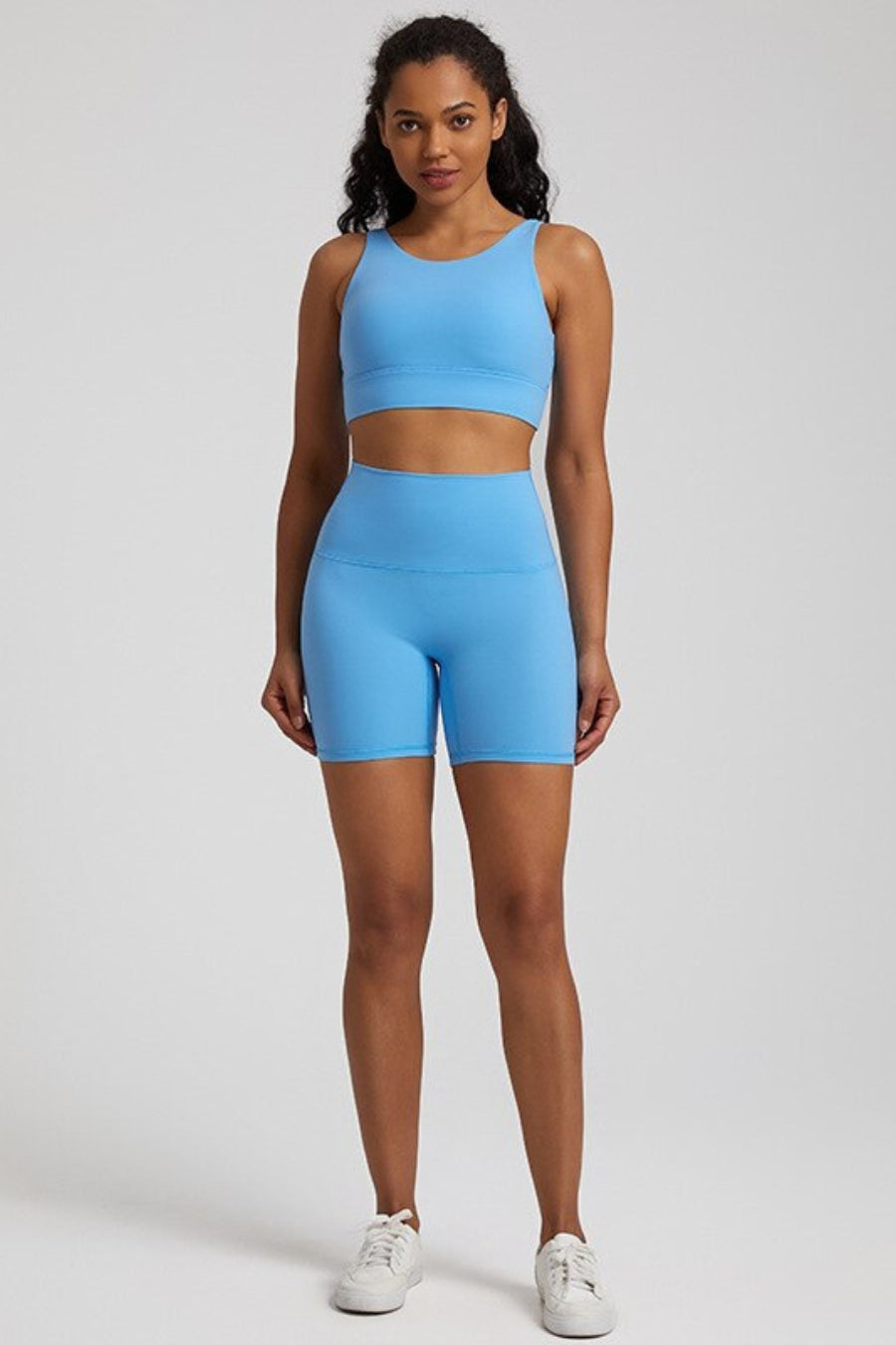 Yoga Shorts &amp; Bra set - light blue / S