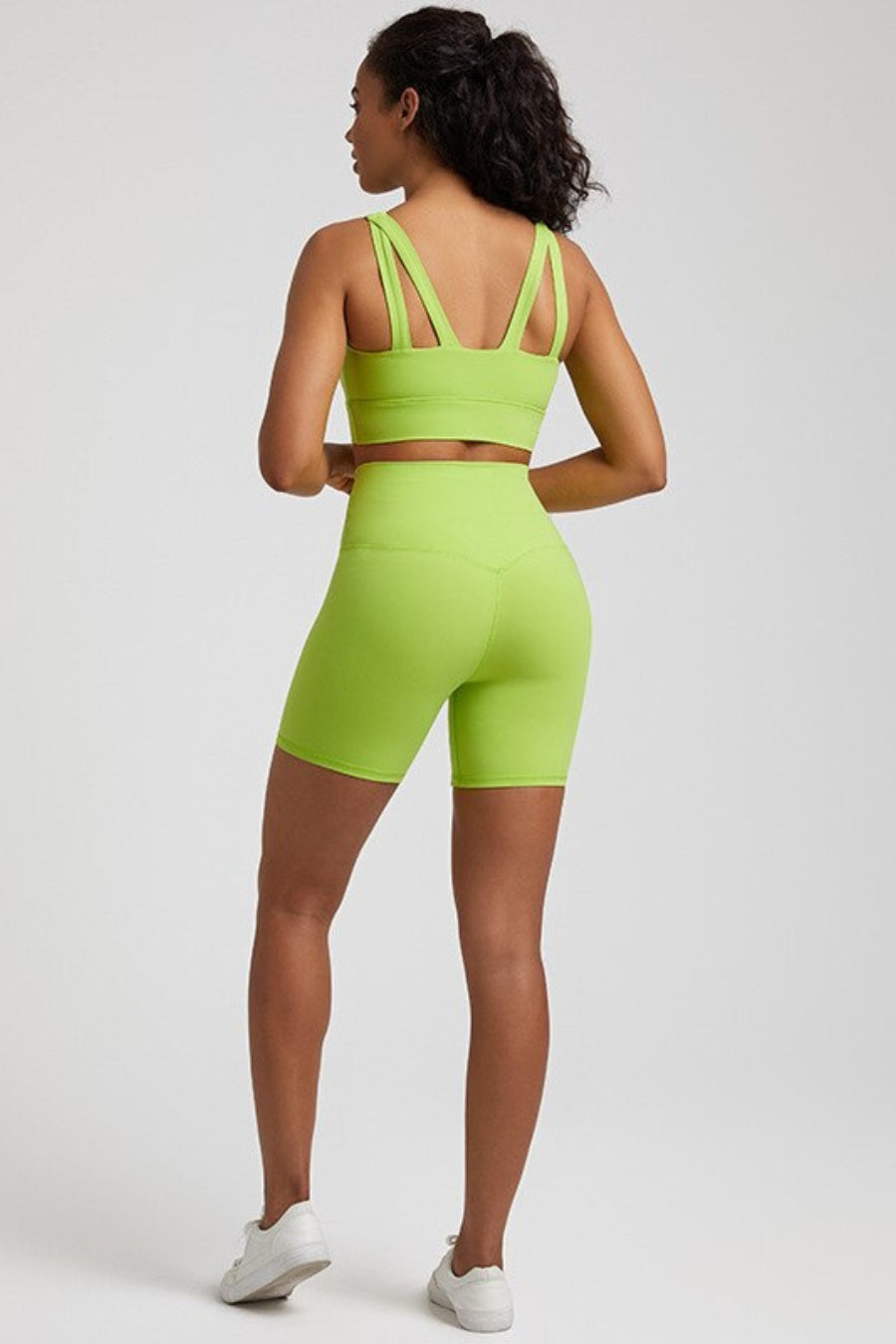 Yoga Shorts &amp; Bra set - light green / S