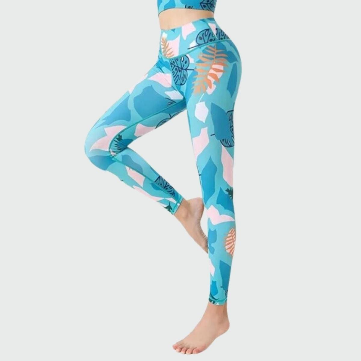 Legging Yoga Blue &amp; Pink