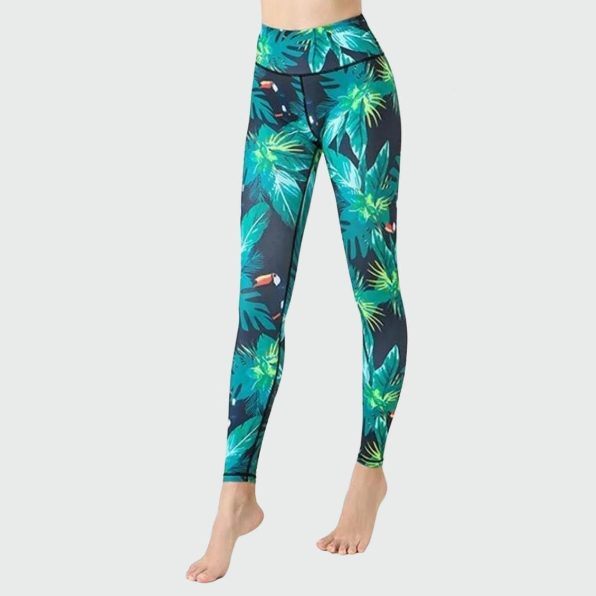 Legging Yoga Green Leaf